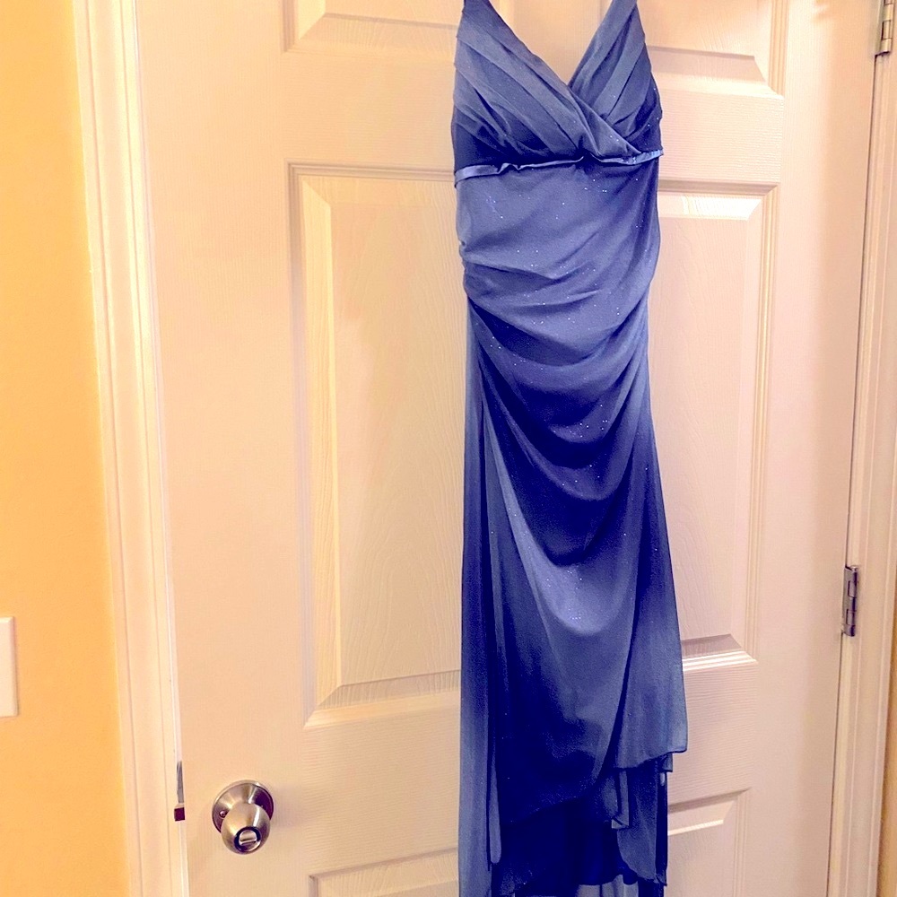 Sexy blue sparkle formal dress